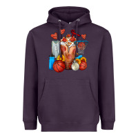 Plum Basketball Sunflower Frappe Heavyweight Hoodie - FaDigitalArtStudio