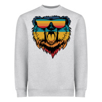 Heather Grey Retro bear Heavyweight Sweatshirt - Bettercallsaul
