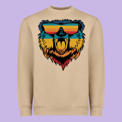 Retro Bear Heavyweight Sweatshirt Designed By Bettercallsaul