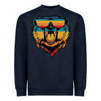 Navy Retro bear Heavyweight Sweatshirt - Bettercallsaul