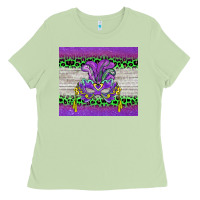 Matcha mardi gras  mask Ladies Tee - BarkalooDesign