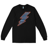 Black Western Orange Border Aztec Lightning Long Sleeve Tee - Bettercallsaul