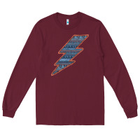 Burgundy Western Orange Border Aztec Lightning Long Sleeve Tee - Bettercallsaul