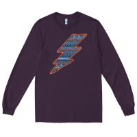 Plum Western Orange Border Aztec Lightning Long Sleeve Tee - Bettercallsaul