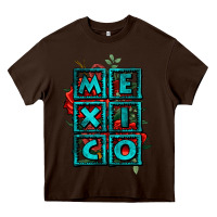 Chocolate Brown mexico with roses Heavy Core Tee - Jasminsmagicworld