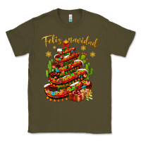 Army Green Christmas Feliz Navidad Classic Tee - BundleAndBundleShop