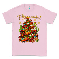 Bubblegum Pink Christmas Feliz Navidad Classic Tee - BundleAndBundleShop