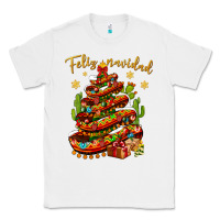 White Christmas Feliz Navidad Classic Tee - BundleAndBundleShop