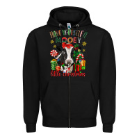 Black have yourself a little christmas cow Zipper Hoodie - CowGirlArtShop