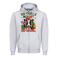 Heather Grey have yourself a little christmas cow Zipper Hoodie - CowGirlArtShop
