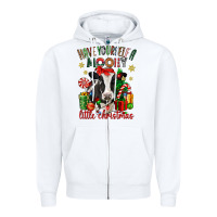 White have yourself a little christmas cow Zipper Hoodie - CowGirlArtShop