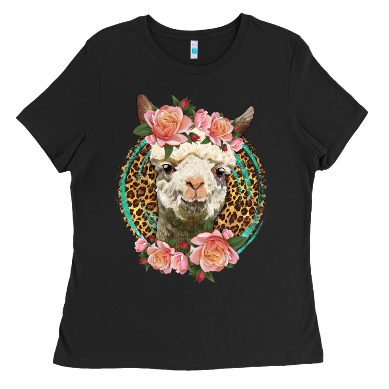 Western Llama And Roses Ladies Tee by LillyAllenDesigns | Teevron