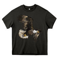 Asphalt White Headed Eagle Heavy Core Tee - LillyAllenDesigns