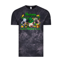 Cloud Black Happy Saint Patrick'S Day With Clover Vintage Tee - BundleAndBundleShop