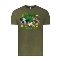 Vintage Olive Happy Saint Patrick'S Day With Clover Vintage Tee - BundleAndBundleShop