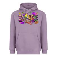 Lavender Love Mardi Gras Heavyweight Hoodie - FaDigitalArtStudio