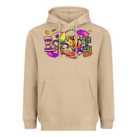 Mushroom Love Mardi Gras Heavyweight Hoodie - FaDigitalArtStudio