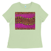 Matcha mardi gras  leopard pink glitter bead Ladies Tee - BarkalooDesign