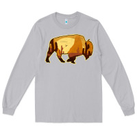 Moon Dust Desert Landscape Bison Silhouette Long Sleeve Tee - Bettercallsaul