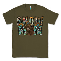 Army Green show mom highland cow Classic Tee - SublimationCraftShop