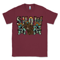 Burgundy show mom highland cow Classic Tee - SublimationCraftShop