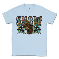 Dusty Blue show mom highland cow Classic Tee - SublimationCraftShop
