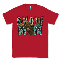 Red show mom highland cow Classic Tee - SublimationCraftShop