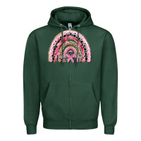 Sports Green cancer rainbow Zipper Hoodie - CowGirlArtShop