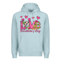 Blue Mist love valentine's day olivia Premium Hoodie - OliviaCreatesArt