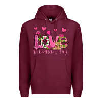 Burgundy love valentine's day olivia Premium Hoodie - OliviaCreatesArt