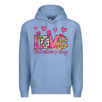 Colony Blue love valentine's day olivia Premium Hoodie - OliviaCreatesArt
