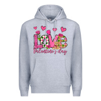Heather Grey love valentine's day olivia Premium Hoodie - OliviaCreatesArt