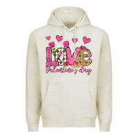 Oatmeal Heather love valentine's day olivia Premium Hoodie - OliviaCreatesArt