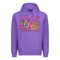 Purple love valentine's day olivia Premium Hoodie - OliviaCreatesArt
