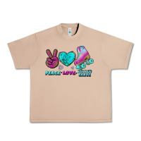 Burro peace love roller skate Urban Heavy Tee - BundleAndBundleShop