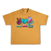 Peanut Butter peace love roller skate Urban Heavy Tee - BundleAndBundleShop