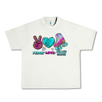Pistachio peace love roller skate Urban Heavy Tee - BundleAndBundleShop