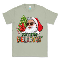 Matcha Don't Stop Believing Santa Classic Tee - BundleAndBundleShop