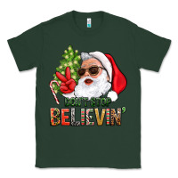 Sports Green Don't Stop Believing Santa Classic Tee - BundleAndBundleShop