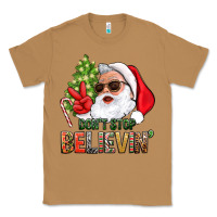 Toasted Coconut Don't Stop Believing Santa Classic Tee - BundleAndBundleShop