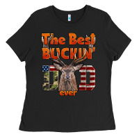 Black The Best Bucking Dad Ever Ladies Tee - LillyAllenDesigns