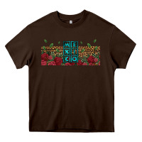 Chocolate Brown mexico with roses Heavy Core Tee - Jasminsmagicworld
