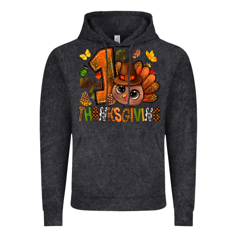 My First Thanksgiving With Turkey Bbs Vintage Hoodie by BundleAndBundleShop | Teevron