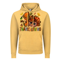 Vintage Mustard my first thanksgiving with turkey bbs Vintage Hoodie - BundleAndBundleShop
