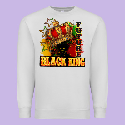 Future Black King Premium Sweatshirt Designed By Fadigitalartstudio