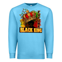 Ocean Blue Future black king Premium Sweatshirt - FaDigitalArtStudio