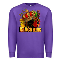 Purple Future black king Premium Sweatshirt - FaDigitalArtStudio