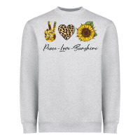 Heather Grey Peace Love Sunshine Heavyweight Sweatshirt - Bettercallsaul