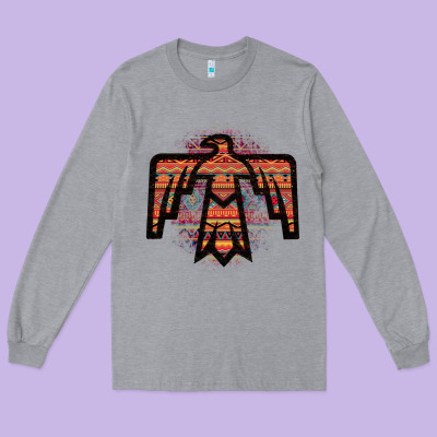 Red Aztec Thunderbird Long Sleeve Tee Designed By Bettercallsaul