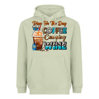 Plan For The Day Coffee Camping Wine Frappe Coffee Heavyweight Hoodie | Teevron